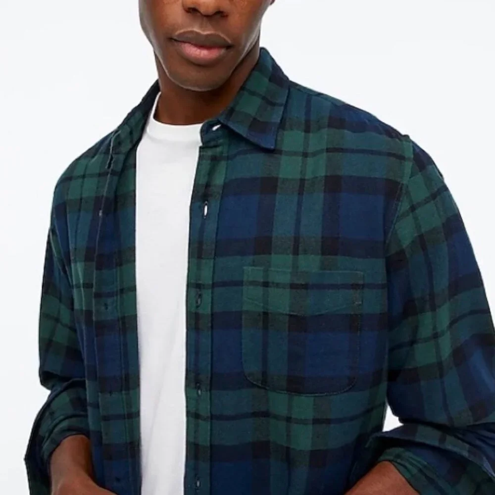EUC‎ Men's J. CREW Classic Plaid Flannel 